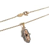 Dainty Hamsa Hand Pendant Necklace 18k Gold Plated 17.5 Inches Chain