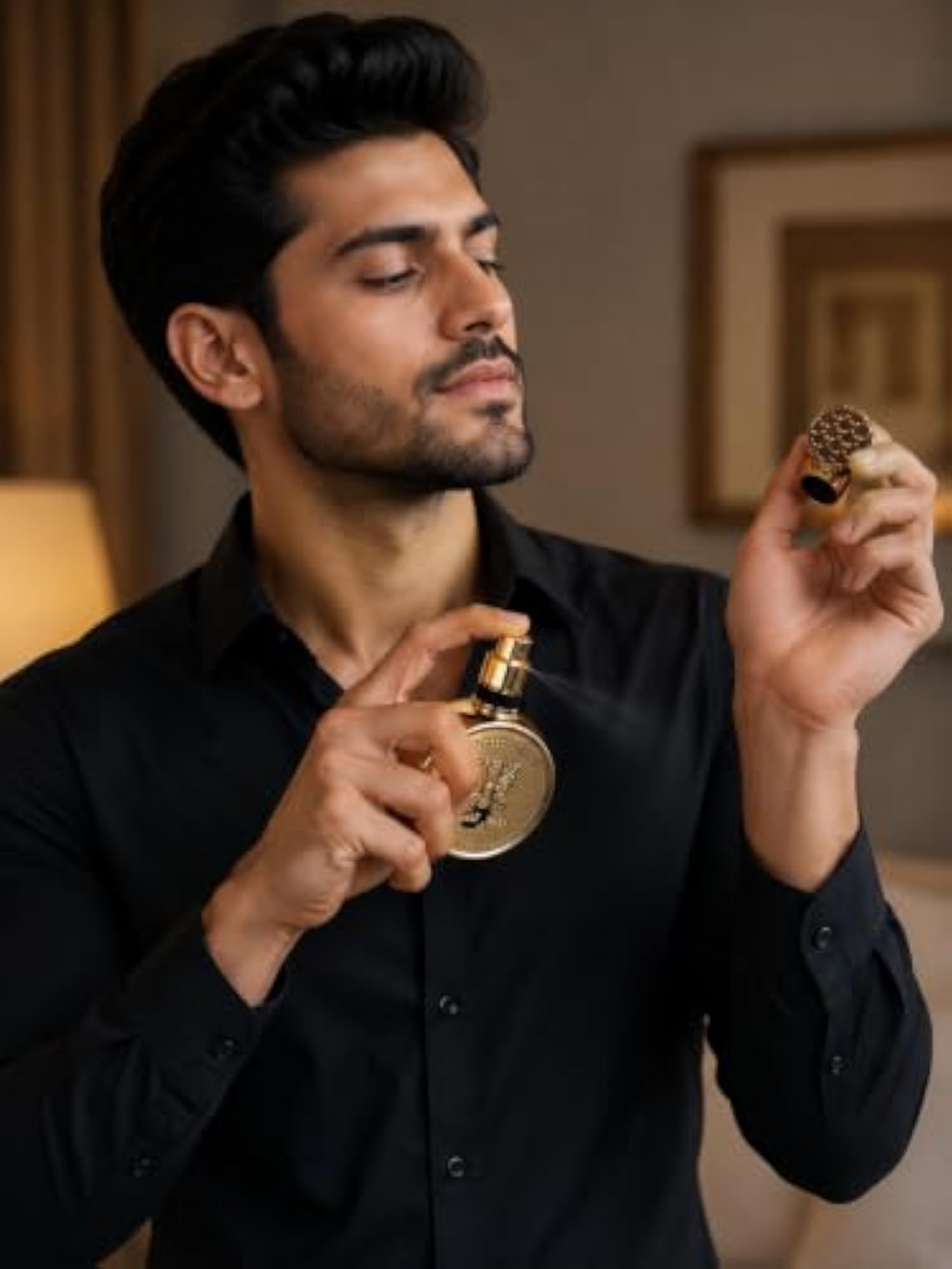 Fakhar Hunain Gold Unisex Perfume, Luxurious Fragrance