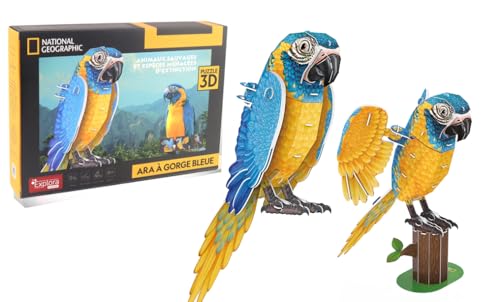 EXPLORA - Loro - Puzzle 3D - 540212-94 Pezzi - Animali - Livello 4 - Senza Colla o Forbici - Uccello - Costruzione - Licenza National Geographic - Gioco di Costruzione - Dai 8 anni in su