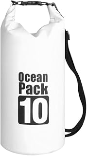 Werwing Floatablhe - Saco seco impermeable para senderismo, camping, rafting, kayak, snowboard, pesca, mochilero, color blanco, White, Talla única, moderno