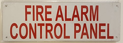 FIRE Alarm Control Panel Sign -FACP Sign (White, Reflective, Aluminum 4X12)
