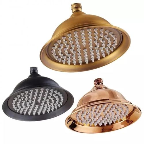 Pommeau de douche pluie rétro chrome acier inoxydable tête ronde pour douche - 6