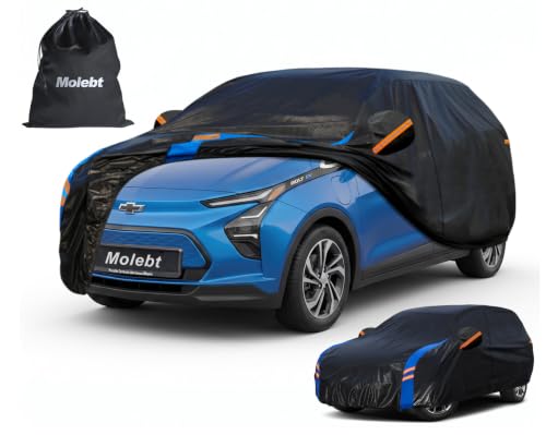Image of Custom Fit Car Cover for Chevrolet Chevy Bolt EV EUV (2014-2026), Upgraded Waterproof All Weather Outdoor Auto Cover with Driver Door Zipper & Mirror Pockets, UV /Snow /Dust Protection
