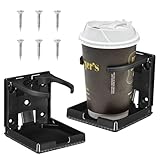 Pmueuff 2 Stück Getränkehalter Auto Klappbar Becherhalter Auto, Verstellbarer Flaschenhalter Becherhalter Cup Holders Kaffeebecherhalter Tassenhalter für Boot, Yacht, KFZ, LKW, RV