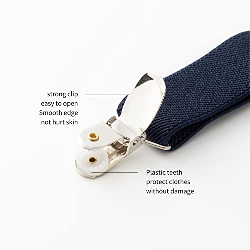 Hbselect Suspenders For Kids Bow Tie Set With Silk Bowties And Strong Metal Clips #TOP2