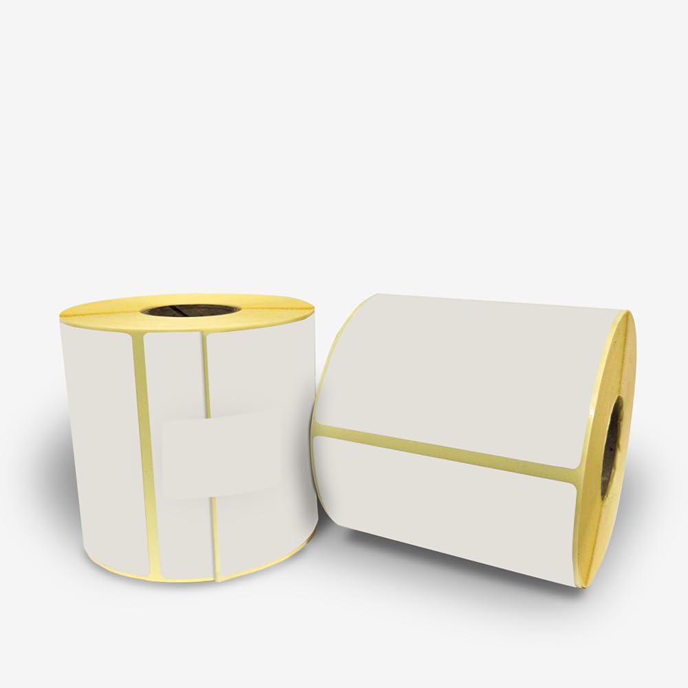 Direct Thermal Shipping Labels 101 x 76 mm (4" x 3"), White – Permanent Adhesive, 750 Labels per Roll, Compatible with (Zebra, Honeywell, Citizen, Toshiba and TSC Desktop Printers)