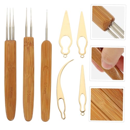 Lurrose 1 Conjunto Kit De Crochê Dreadlock Ganchos De Crochê Domésticos Agulha De Crochê Conjunto De