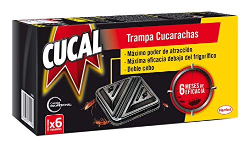 Cucal Trampa doble cebo contra Cucarachas y sus huevos - 6 trampas