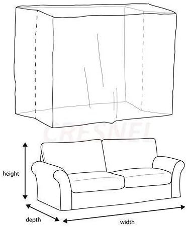 Miniatura 8 de STARTWO Funda de plástico para muebles, funda de plástico para sofá, resistente al agua, gruesa, transparente, para mudanzas y almacenamiento a