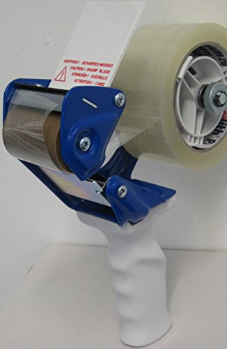 Preisvergleich Produktbild norrun Stabiler Klebeband Abroller blau mit Bremse für Paketband / Paketklebeband