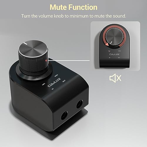 Cubilux 3.5mm Stereo Volume Controller, Headphones Volume Attenuator with Full Aluminum Alloy Case for Interference Isolation, 1/8-Inch Volume Inline Volume Control by Cubilux - Used condition - Image 5