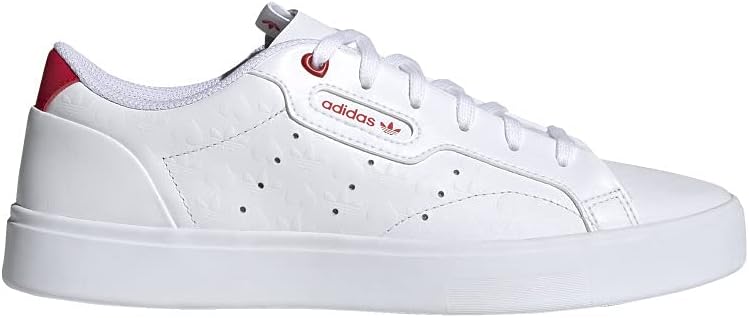 adidas Womens Sleek Embossed Sneakers Shoes Casual - White - Size 8 M