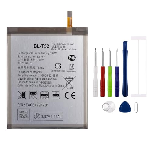 SWARK New Rechargeable Battery BL-T52 Compatible with LG F100,EMW,N,TMK,VM1,VMY,LMF100EMW,N,TMK,VM1,VMY Wing 5G with Tools