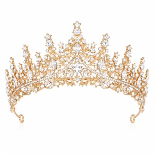 Diadema de princesa con cristales para decoración de Navidad y disfraces festivos