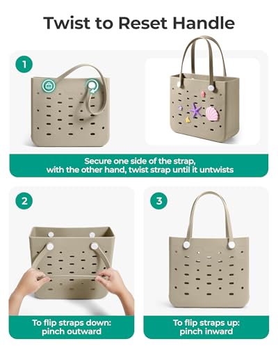 BAGSMART Water-resistant Rubber Tote
