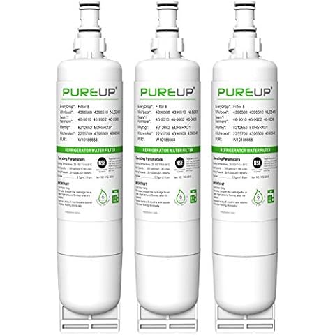 4396508 EDR5RXD1 Refrigerator Water Filter, Replacement for W-hirlpool® 4396508, 4396510, 4392857, Refrigerator Water Filter, K-enmore® 46-9010, NLC240V, E-veryDrop® Filter 5, 3 Pack Cover