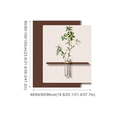 Décoration murale en grès 3D avec composition florale et éclairage LED noir de 80x100 cm