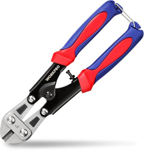 WORKPRO Mini Bolt Cutter 8-inch, Spring Loaded...