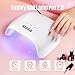 MEFA 72W Portable U V Nail Lamp, U V Light for Gel Nail with 3 Timers, Dryer for Gel Polish Fast Curing, 21pcs Lamp Beads LED Professional UV Light for Home Salon Art Tools