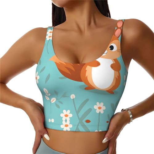Chaleco de yoga para mujer HYTTER con estampado de ardilla para fitness