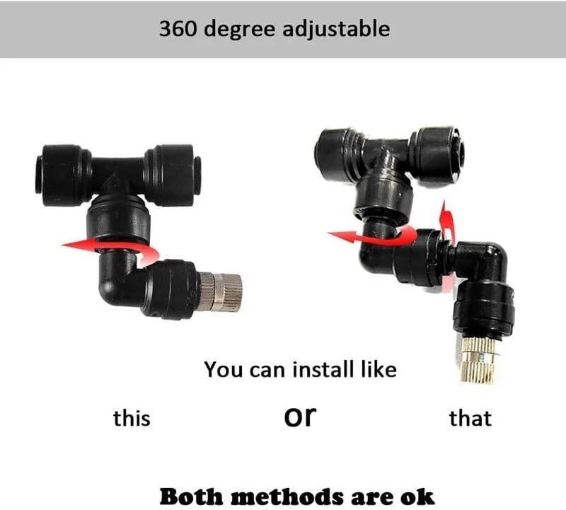 1-6Pcs Watering Spray Nozzle 360 Degree Sprinklers Terrarium Misting Spray Head Garden Greenhouse Irrigation Connectors(6pcs)