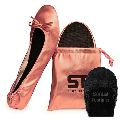 Image of Silky Toes Foldable Flat Shoes for Women | Portable Ballet Flats for Weddings, Parties, Events, Travel |Comfortable Cushioned