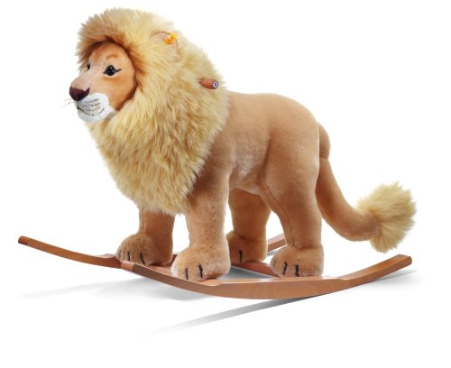 Steiff 48982 Leo - Rey León de peluche balancín color marrón dorado (70 cm) [Importado de Alemania]