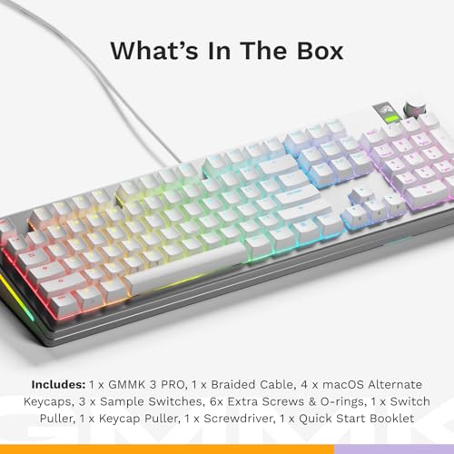 Image of GLORIOUS Gaming - GMMK 3 PRO: Custom Mechanical Keyboard, Full Size 100% Keyboard, Modular Aluminum Body & Gasket System, Hotswappable MX Switches, Sound Dampening Foam, Custom Keycaps, ANSI (Silver)