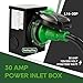 RVGUARD Emergency Power Combo Kit, 25 Foot 30 Amp Generator Cord and Power Inlet Box, NEMA L14-30P to L14-30R Generator Cord with NEMA L14-30P Pre-Drilled Generator Inlet Box, ETL Listed
