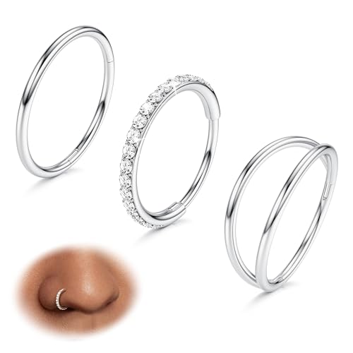 BodyBonita 20G Double Hoop Nose Rings