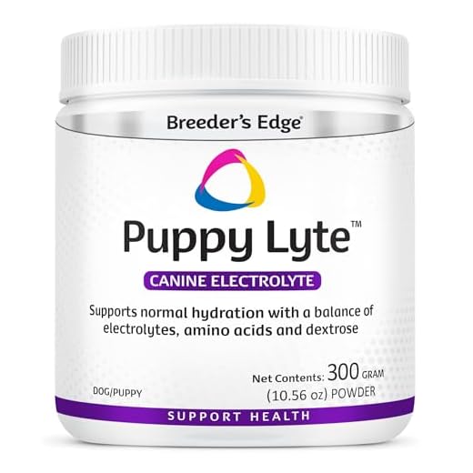 Breeder’s Edge Puppy Lyte, Electrolyte Supplement for Puppies and Nursing Dogs, Supports Hydration, Energy & Recovery, Chicken Soup Flavor, 300g