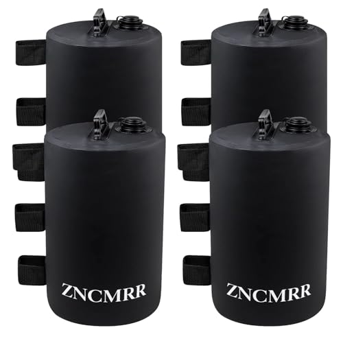 ZNCMRR Canopy Water Weight Bag 4 Pack 88 LBS Water Tent Weights Set of 4 Leg Weights for Gazebo Pop Up Canopies Tent (10L Black)