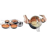 Gotham Steel Pots and Pans 10 Piece Cookware Set with Nonstick Ceramic Coating by Chef Daniel Green...