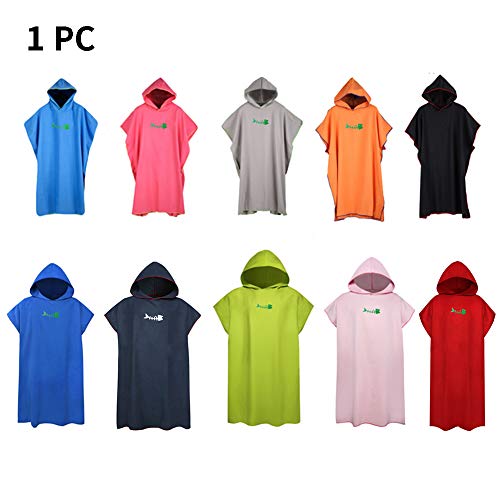 CALIDAKA Surf Poncho Changing Robe with Hood Changing Towel Poncho Robe Thick Quick Dry Microfiber Wetsuit Changing Towel for Surfing Beach Swim Outdoor Sports