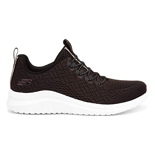 Tênis Ultra Flex 2.0 - Lit, Skechers, Feminino, Preto/Branco, 38