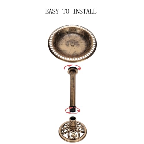 Baignoire pour oiseaux - 25,4 cm de diamètre - Facile à installer - Esthétiquement agréable pour les jardins et les cours
