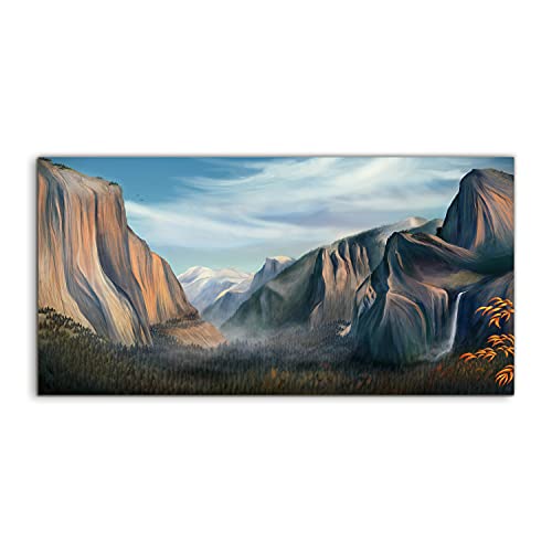 Tableau acrylique 120x60cm Mountains of Autumn Fog pour décoration de salon