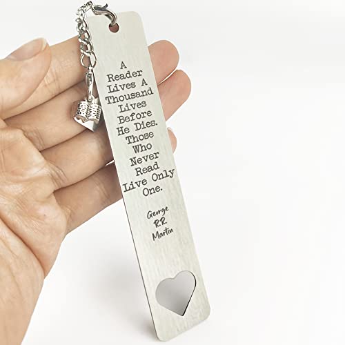 George R.r.martin With Knowledge Quote, Engraved Bookmark For Women,Men, Book Lover, Bookworm, Book Accessories, Reading Gifts, Book Gifts, Birthday Christmas Gifts #TOP1