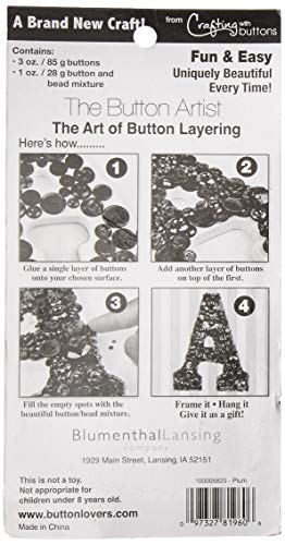 Blumenthal Lansing Favorite Findings Sewing Supplies Craft Buttons, 1.6 Oz, Plum Purple #TOP1