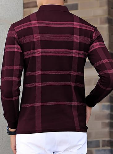 Image of Noble Monk Men's Polo Neck Full Sleeves T-Shirt | Causal Tshirt for Men