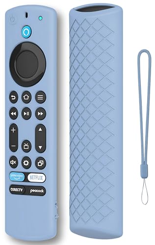 Image of SHOPOFLUX Silicone Tv Remote Cover Compatible with Amazon Basics Smart LED TV Remote Protective Cover (Sky Blue)