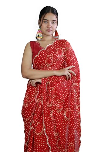 Image of MIRCHI FASHION Saree for Woman Georgette Floral Printed | Lightweight Comfortable Sari for Regular Social Wear and social visits
