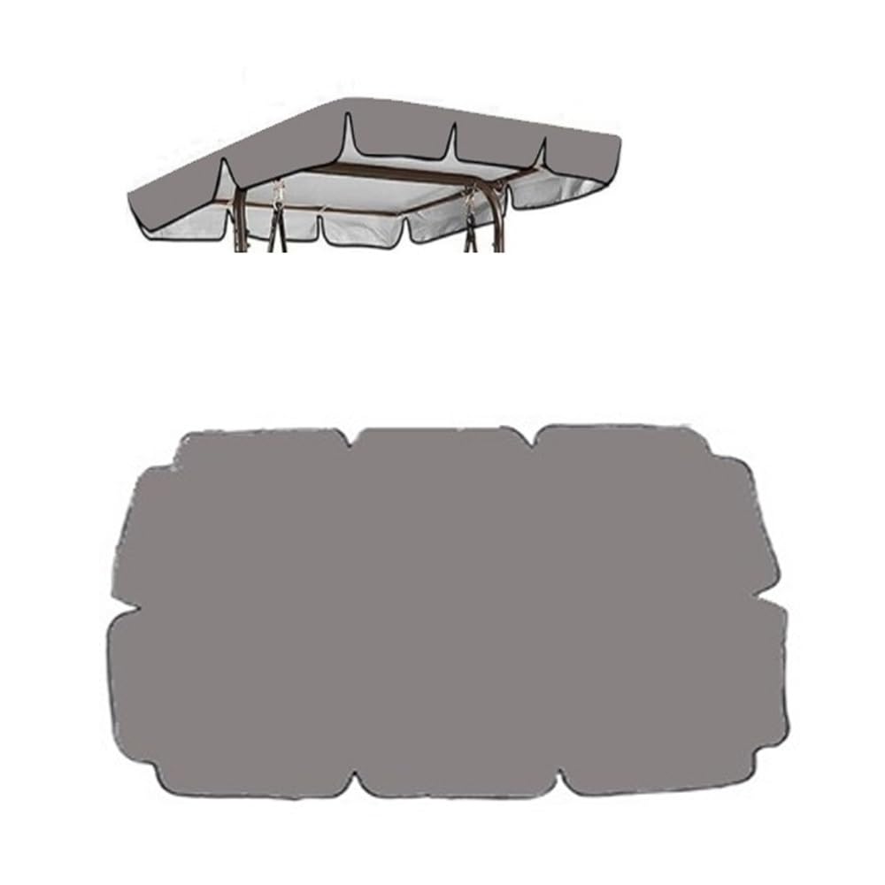 Copertura di ricambio universale impermeabile per dondolo da 190,5 x 132,1 cm e 195,6 x 124,5 cm, per esterni, giardino, patio e cortile (grigio, 249 x 185 cm)