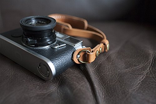 Handmade Genuine Leather Camera Strap Wrist Strap For Film Evil And Dslr Camera Light Brown Color #TOP5
