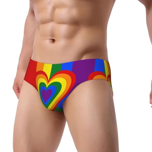 Rainbow Spread Love Gay Pride Men'S Brief Underwear Underpants Triangle Briefs With Pouch2