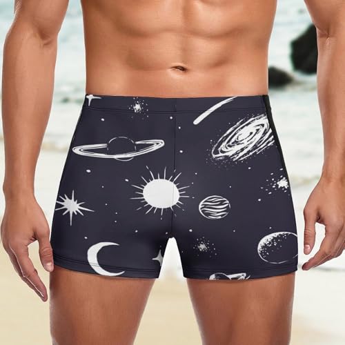 Swim briefs Planet Spatiale homme : maillot de bain anti-irritation style boxer