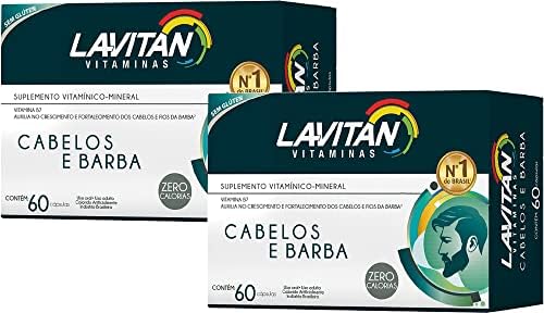 Lavitan Cabelos e Barba com 60 Cápsulas - 2 uni