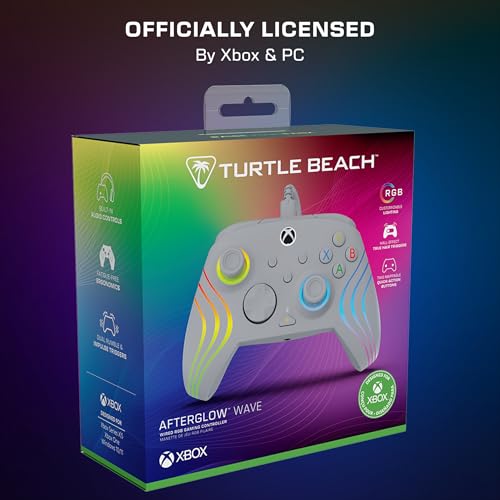 Turtle Beach Afterglow Wave Wired RGB Gaming Controller - Licensed for Xbox Series X|S, Xbox One & Windows PCs - Mappable Buttons, Hall-Effect Hair Triggers, Companion App - Grey by Turtle Beach - Image 6