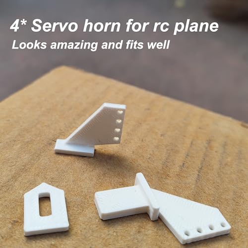 Image of Premium 3D Printed BLDC Motor Mount, Servo horn and Spinner Combo | Compatible with A2212 Brushless Motors | Lightweight 4x4cm L-Bracket Base for DIY RC Planes & Fixed-Wing Aircraft (White)