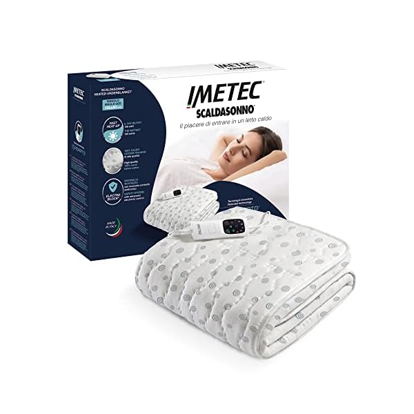 Imetec Scaldasonno Adapto, Einzelwärmeunterbett, 150x80 cm, niedriger Verbrauch, patentierte Technologie, schnelle…